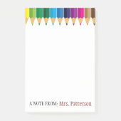 Post-it® Crayons de couleur personnalisés pour enseignants (Devant)
