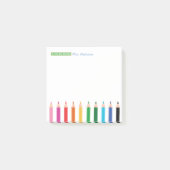 Post-it® Crayons de couleur personnalisés pour enseignants (Devant)