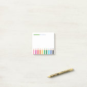 Post-it® Crayons de couleur personnalisés pour enseignants (Sur un bureau)