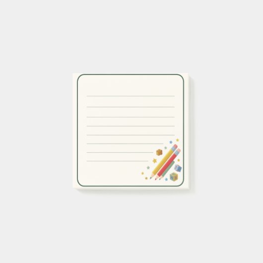 Post-it® crayons de couleur pour l'école (Devant)