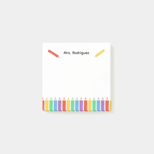 Post-it® Crayons de professeur crayon arc-en-ciel (Devant)