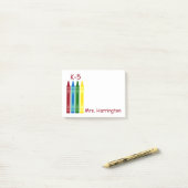 Post-it® Crayons d'école personnalisés (Sur un bureau)