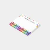 Post-it® Crayons & Étoiles Note Colorée De L'École (Incliné)