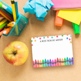 Post-it® Crayons & Étoiles Note Colorée De L'École