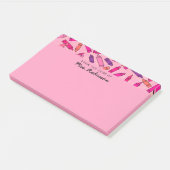 Post-it® Crayons rose mignon Professeur du bureau de 10x6 (Incliné)