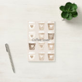 Post-it® Cream Coffee Heart Cups (Bureau)