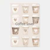 Post-it® Cream Coffee Heart Cups (Devant)