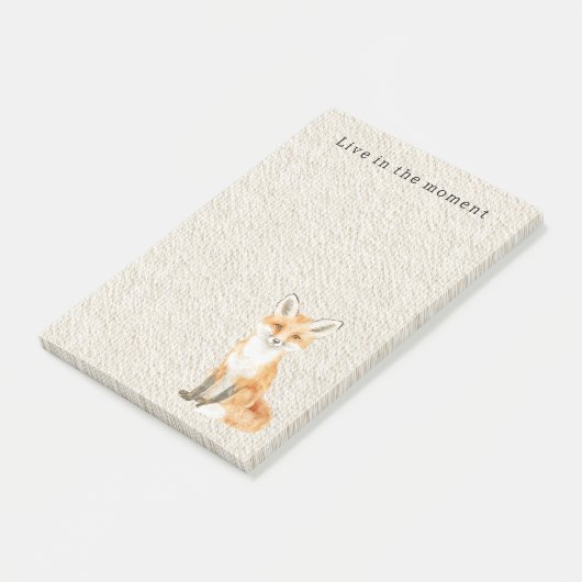Post-it® Cream Cute Sweet Orange Fox (Incliné)