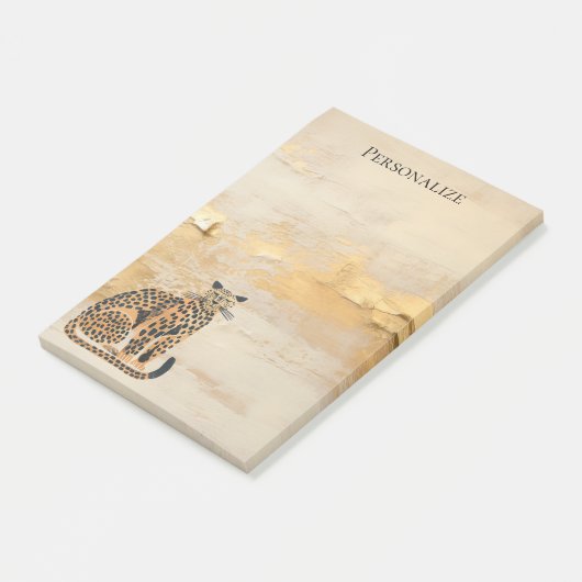 Post-it® Cream Gold Leopard Animal (Incliné)
