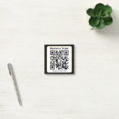 Post-it® Create Your Own QR Code | Black White Gold Border (Bureau)