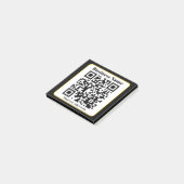 Post-it® Create Your Own QR Code | Black White Gold Border (Incliné)