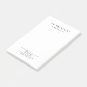 Post-it® Créatif Simple Blanc Élégant De Style (Incliné)