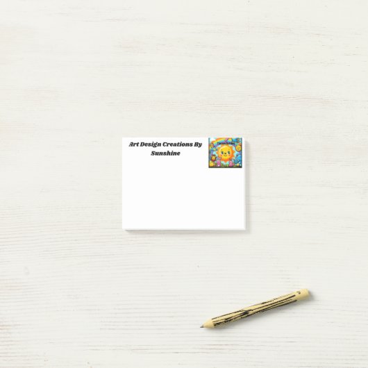 Post-it® Création Art Design Par Sunshine (Sur un bureau)