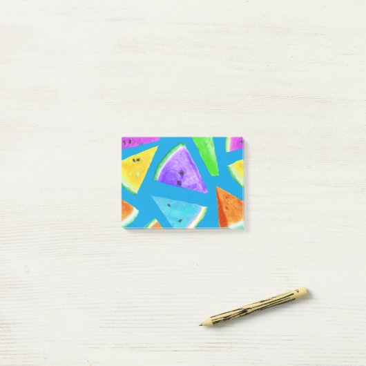 Post-it® Création de Motif de pastèque 10 (Sur un bureau)