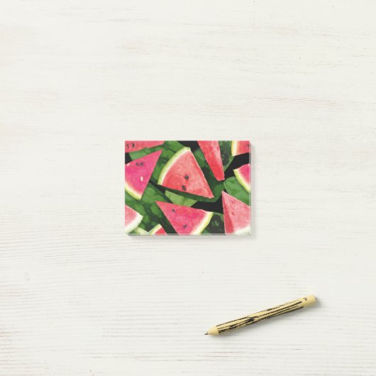 Post-it® Création de Motif de pastèque 5 (Sur un bureau)