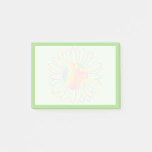 Post-it® Création de tournesol à l'aquarelle pastel