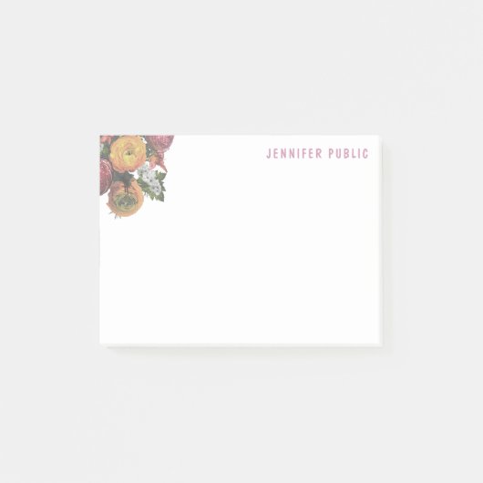 Post-it® Creative Pastel Colors Aquarelle Rose Modèle (Devant)
