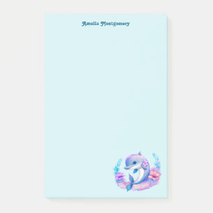 Post-it® Créature Mer Dauphin Cute
