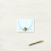 Post-it® Créatures forestières personnalisées écureuil (Sur un bureau)