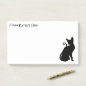 Post-it® Créez votre propre silhouette de chat noir (Sur un bureau)