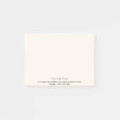 Post-it® crème beige coordonnées commerciales (Devant)