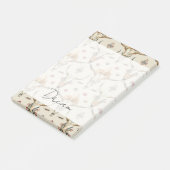 Post-it® Crème Brown Plumes indigènes tribales Crème crânes (Incliné)