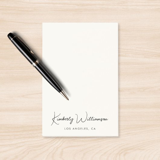 Post-it® Crème de script de signature chic