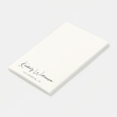 Post-it® Crème de script de signature chic (Incliné)