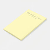 Post-it® Crème Élégante Plaque Simple Minimaliste (Incliné)