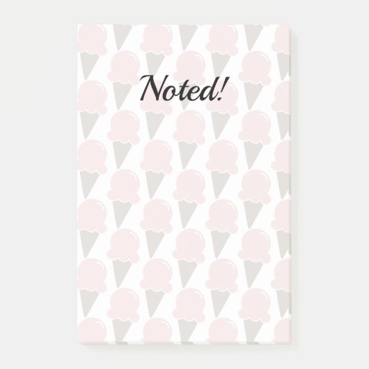 Post-it® Crème glacée fraises rose fraise (Devant)