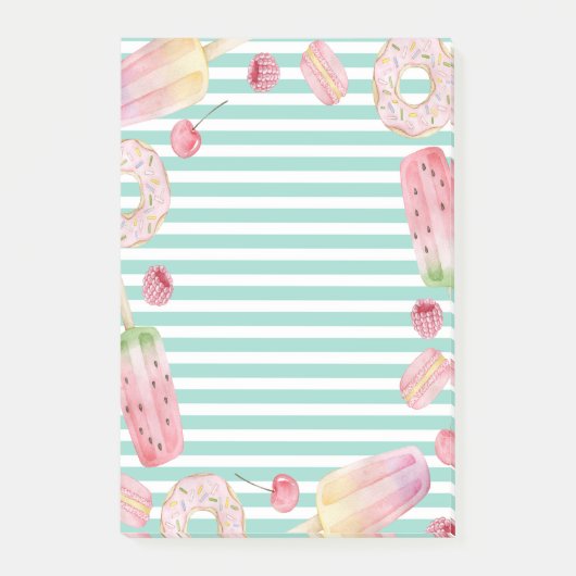 Post-it® Crème glacée, Fruits, Bandes de beignes (Devant)