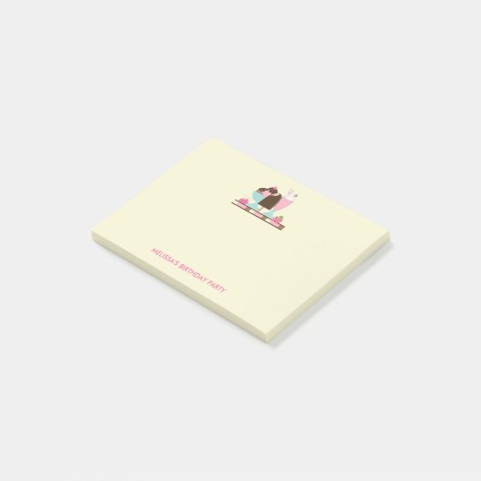 Post-it® Crème glacée Sundae Summery Traitements Anniversai (Incliné)