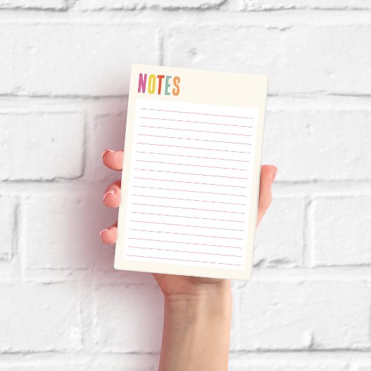 Post-it® Crème rayée colorée