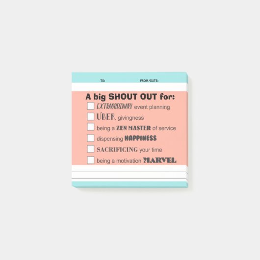 Post-it® Crient la récompense de post-it de reconnaissance (Devant)