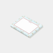 Post-it® Cristaux de flocon doré sur Noël bleu gelé (Incliné)