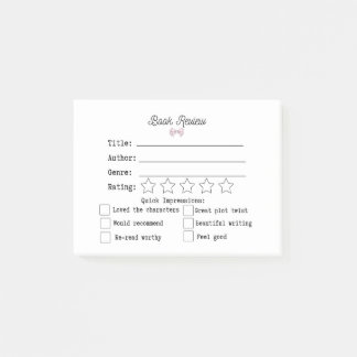 Post-it® Critique de livre Coquette Style