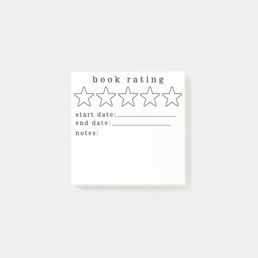 Post-it® Critique du livre Notes collantes Lecture du Bloc- (Devant)