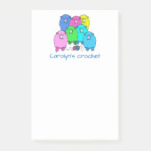 Post-it® Crochet notes. Fluffy moutons et fils personnalisé (Devant)