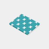 Post-it® Crochets blancs sur turquoise (Incliné)