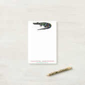 Post-it® CROCODILE Américain Graphique - Reptile - Faune - (Sur un bureau)