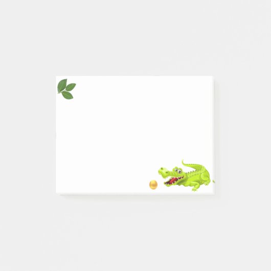 Post-it® Crocodile mignon & feuilles de laurier marquées su (Devant)
