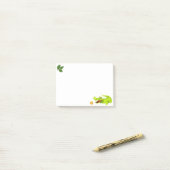 Post-it® Crocodile mignon & feuilles de laurier marquées su (Sur un bureau)