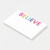 Post-it® Croire brillant multicolore (Incliné)