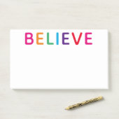 Post-it® Croire brillant multicolore (Sur un bureau)