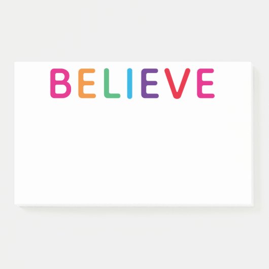 Post-it® Croire brillant multicolore (Devant)