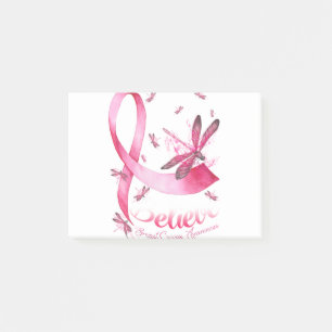 Post-it® Croire Dragonfly Pink Ribbon Cancer du sein