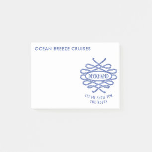 Post-it® Croisière amusante sur le pont bleu et blanc nauti