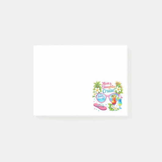 Post-it® Croisière tropicale mère fille pour des vacances (Devant)