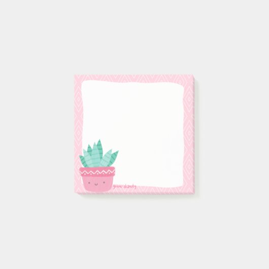 Post-it® Croissance Shawty mignonne Notes Plantes esthétiqu (Devant)