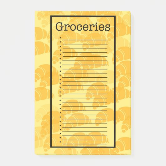 Post-it® Croissant Grocery List (Devant)